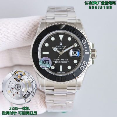 EW Factory ROLEX Yacht Master Black Dial Copy 42MM Watch
